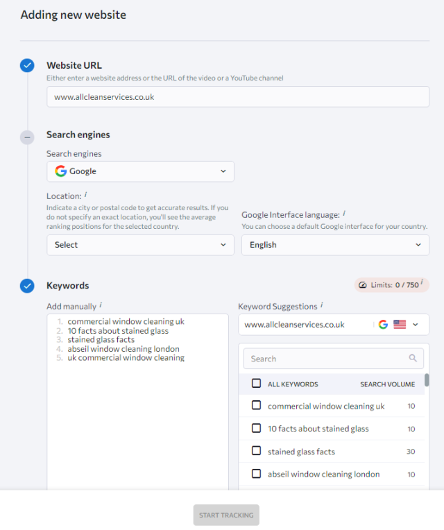 SE Ranking Project Monitoring