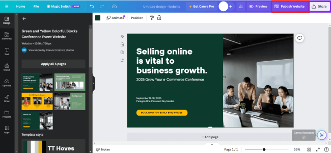 Canva Website Builder Canva Website Builder