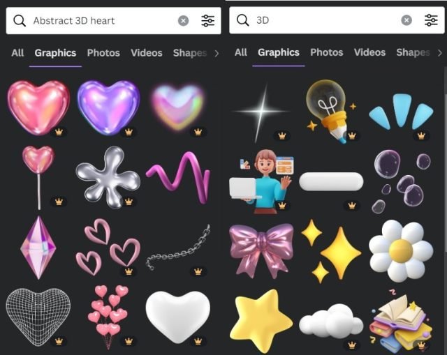 Canva 3D Elements 