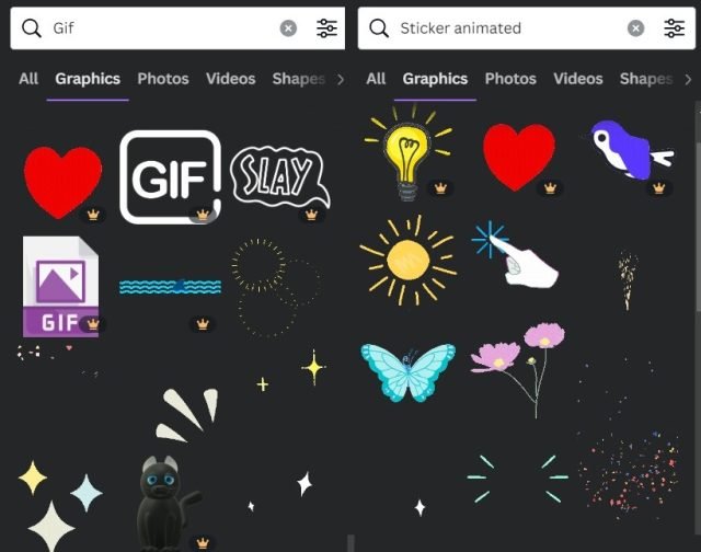 Canva Animated and Moving Elements