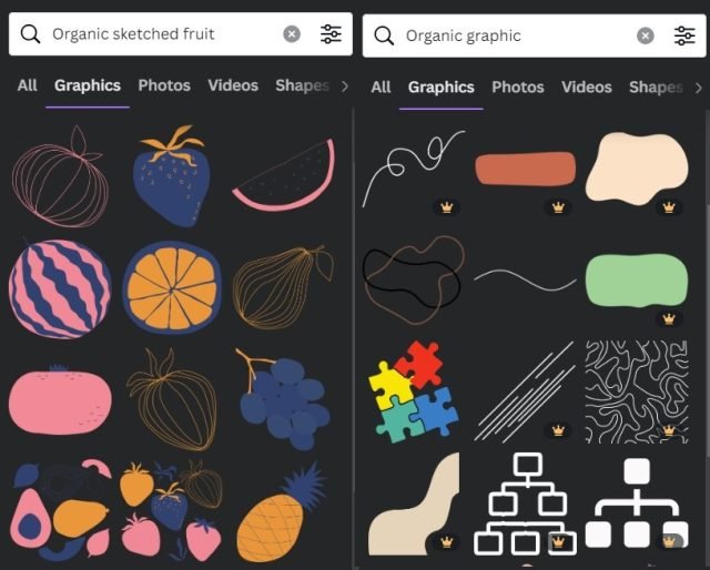 Canva Organic Graphic Elements