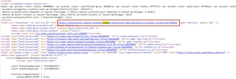 View page source to check WP theme View page source to check WP theme
